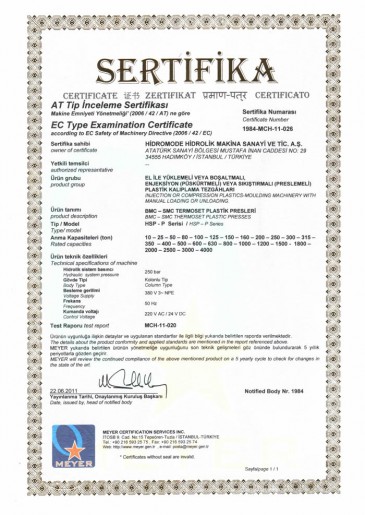 ce sertifikas plastik
